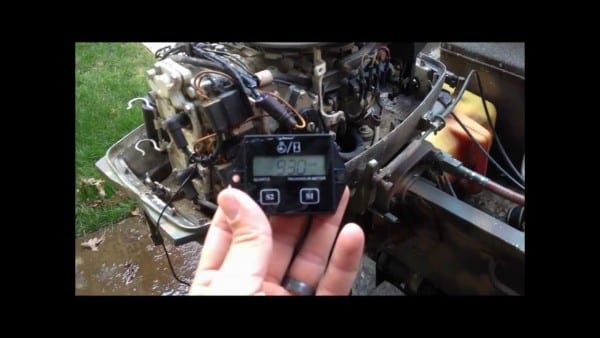 Johnson Outboard Marine Motor Tachometer   Hour Meter Install