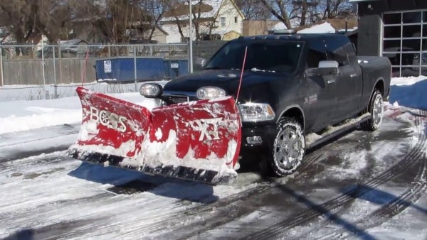 2015 Dodge Ram 2500 Cummins Diesel Snow Plowing Boss V Plow Snow