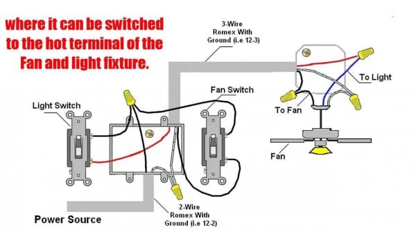How To Wire Ceiling Fan With Light Switch