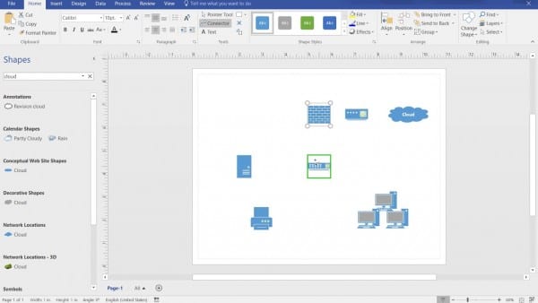 How To Create A Basic Network Diagram In Visio 2016