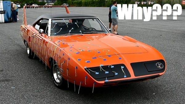 Why Is This Original Plymouth Superbird Covered In Streamers  +le