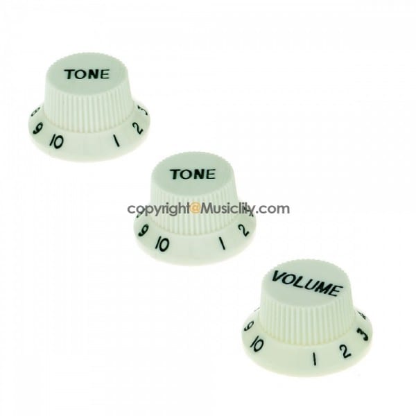 Musiclily Metric Size 1 Volume 2 Tone Guitar Strat Knobs Set For