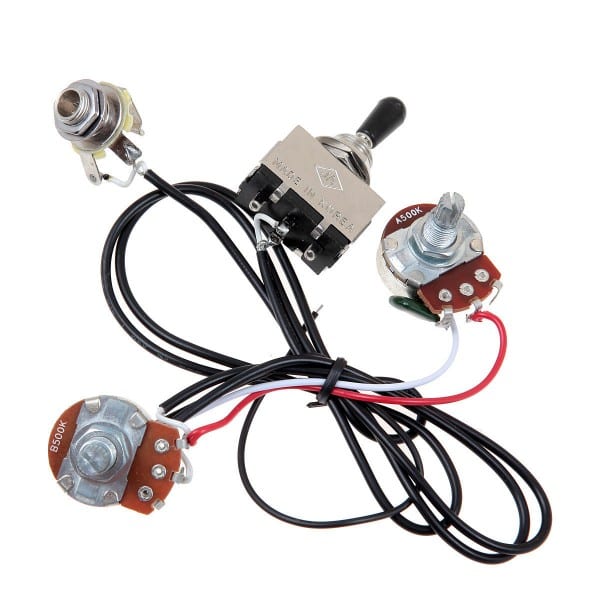 Electric Guitar Wiring Harness Kit 3 Way Toggle Switch 1 Volume 1