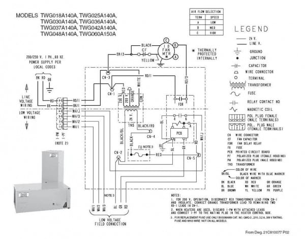 Trane Thermostat Wiring Diagram â Bigapp Me