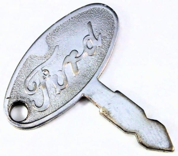 Vintage Ford Tractor Key With Script Logo