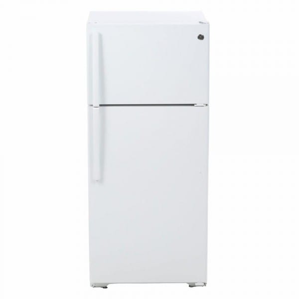 Ge 15 5 Cu  Ft  Top Freezer Refrigerator In White