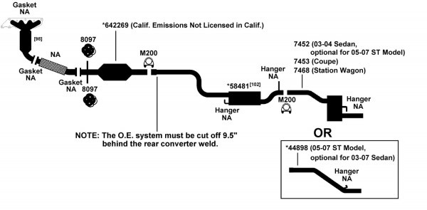 Ford Focus Exhaust Diagram From Best Value Auto Parts