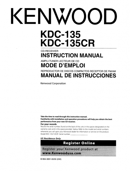 Download Free Pdf For Kenwood Kdc