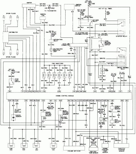 1990 Toyota Camry Wiring Diagram