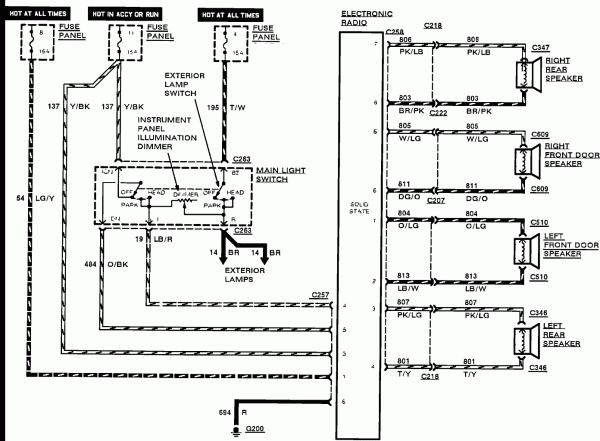 2000 Ford Mustang Stereo Wiring Diagram