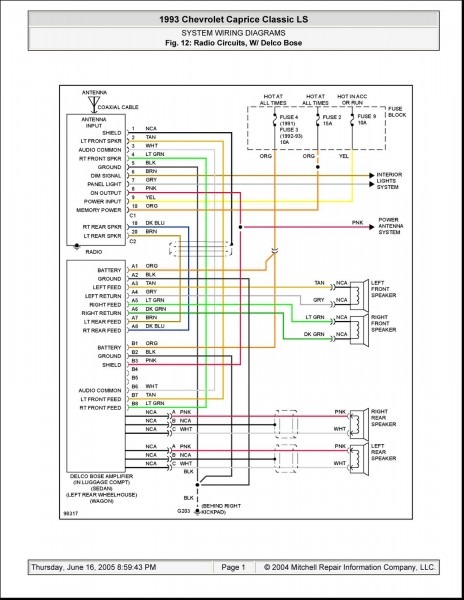 2003 Chevy Tahoe Stereo Wiring Diagram