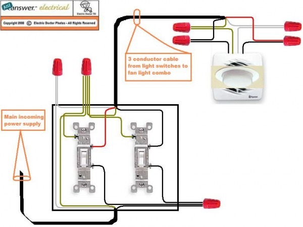Wiring Diagram For Bathroom Fan And Light Switch
