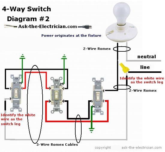 4 Way Switch Wiring Diagram 220