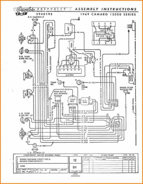 Engine Wiring Diagram For 69 Camaro