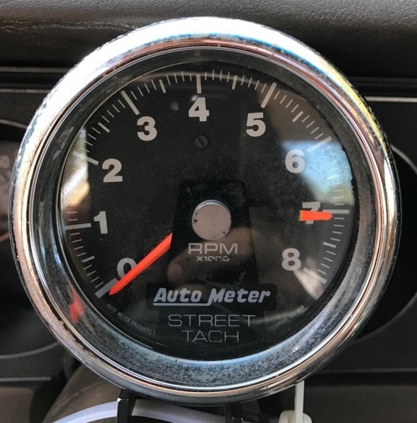 Auto Meter Tachometer Gauge Installed On Carson Shaw's Chevrolet