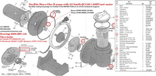 Ao Smith Pool Pump Motors Diagram