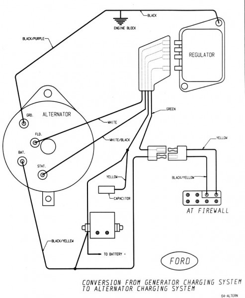 73 Ford Alternator Wire Diagram