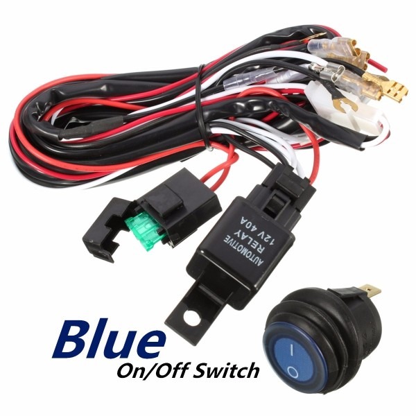 40a 12v Led Light Bar Wiring Harness Relay On Off Switch For Jeep