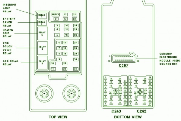2001 F150 Fuse Box Diagram Relayes
