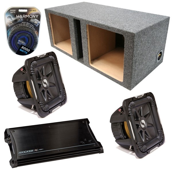 Kicker Car Audio Dual 15  S15l7 L7 Square Ported Speaker Sub Box