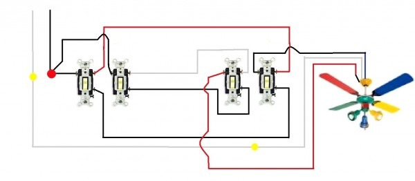4 Way Switch Wiring Diagram Fan Light Combot