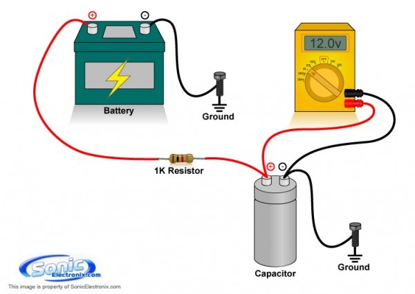 Stereo Capacitor Wiring