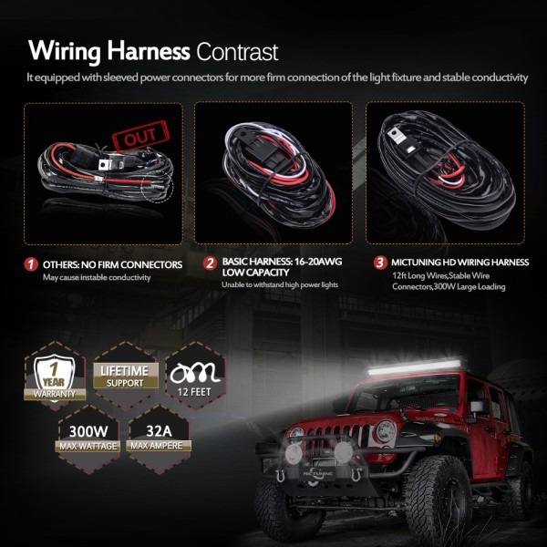Wiring Harness For Off Road Lights Jeep Light Bar