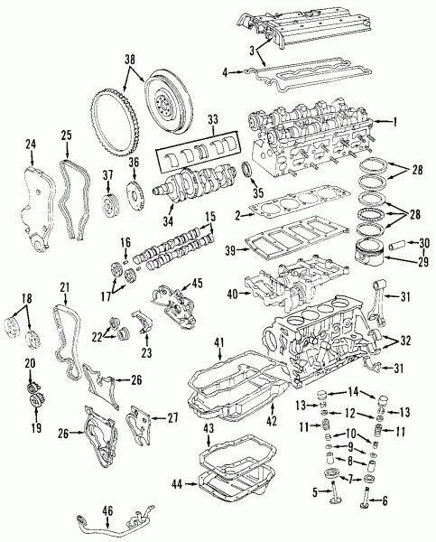 Oem 2001 Isuzu Rodeo Engine Parts Engine Parts Crankcase (part  )