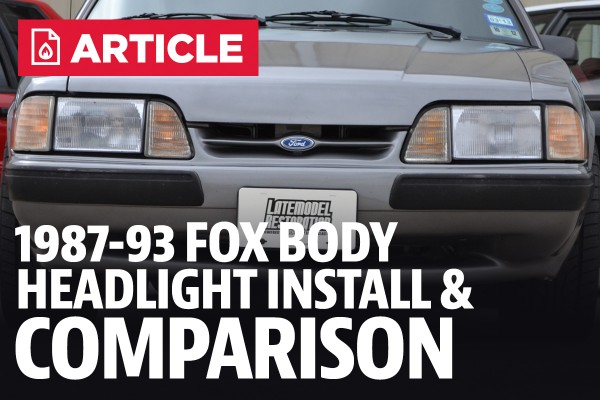Fox Body Mustang Headlight Installation & Comparison (87