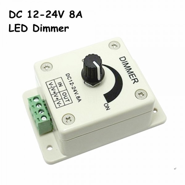 Free Shipping Dc12 24v Led Dimmer, Knob Operated Control Led