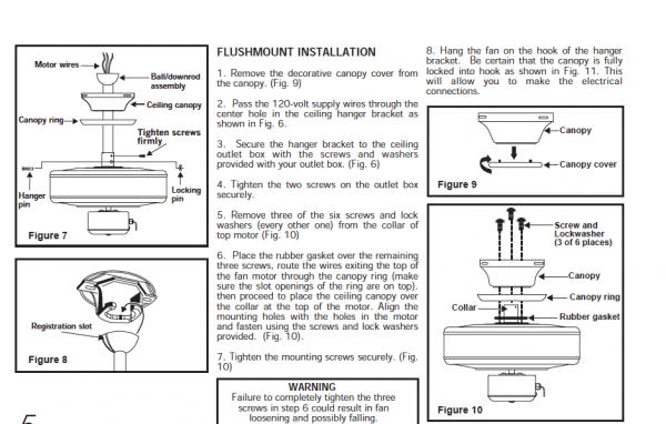 Hampton Bay Ceiling Fan Light Kit Instructions