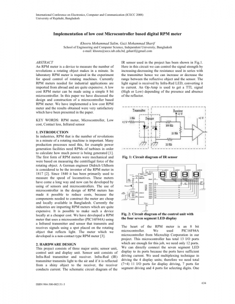 Pdf) Implementation Of Low Cost Microcontroller Based Digital Rpm