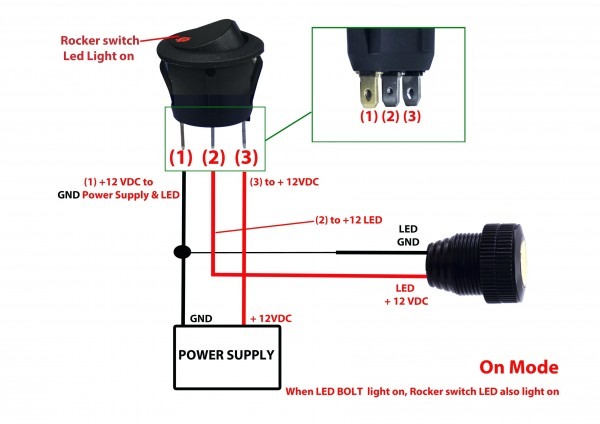 Light With 3 Wire Rocker Switch Wiring Diagram