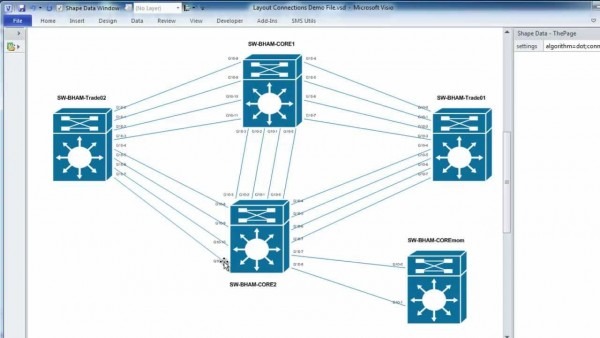 Automatically Laying Out Visio Network Topology Diagrams And