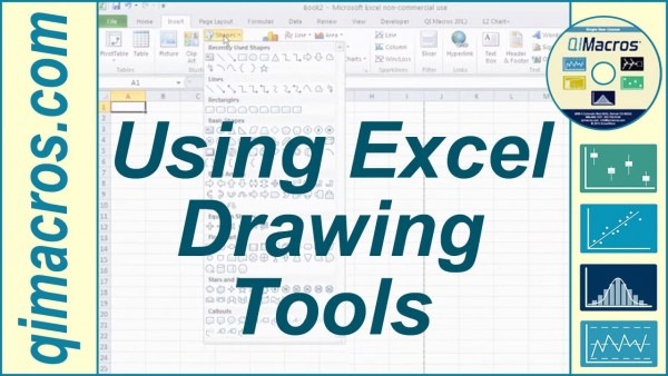 Using Drawing Tools In Excel 2007, 2010 And 2013