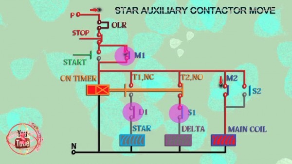 Star Delta Starter Control Wiring Diagram Animation