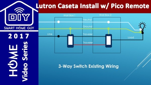 Diy 3 Way Switch Lutron Caseta Wireless Dimmer Install With No
