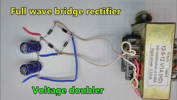 Full Wave Bridge Rectifier(ac To Dc)with Voltage Doubler(vin=2