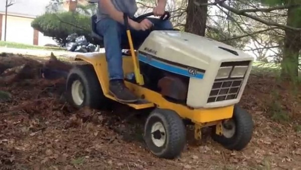 Pulling Out A Stump With The Cub Cadet 1320