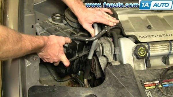 How To Install Replace Radiator Coolant Tank Cadillac Deville