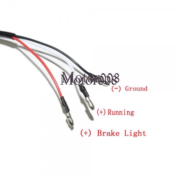 Motorcycle Red Led 3 Wires Chrome Bullet Mini Turn Signal Running