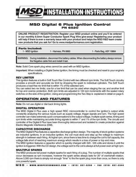 Msd 6520 Digital 6