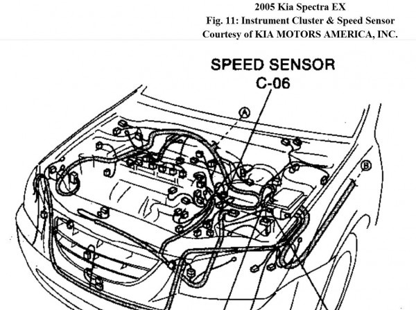 Vehicle Speed Sensor  2005 Kia Spectra Front Wheel Drive Automatic