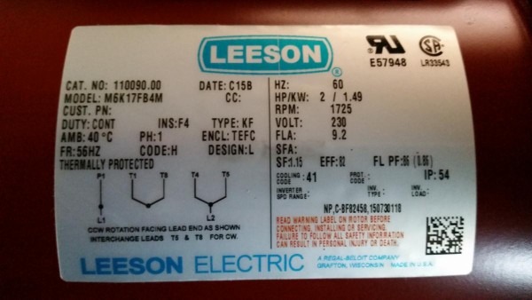 2 Hp Leeson Motor Wiring Diagram