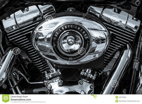 Twin Cam 103 Engine Closeup Of Motorcycle Harley Davidson Softail