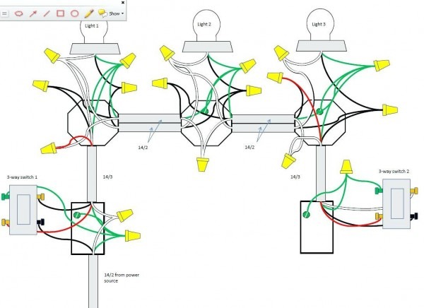 Wiring 3 Way Switch To Multiple Lights Two Light Diagram Australia