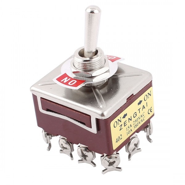 12 Screw Terminals On On 4pdt Toggle Switch Ac15a 250v 10a 380v