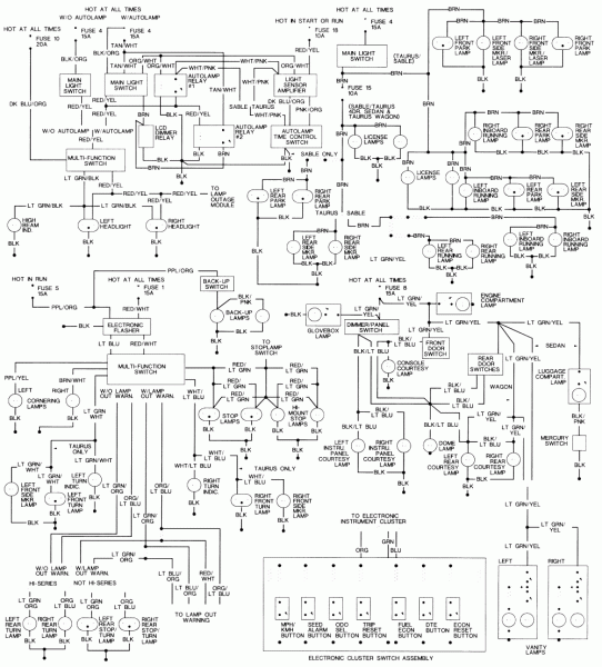 Wiring Diagram For 1992 Ford Taurus