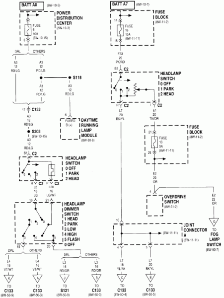 Headlight Wiring Diagram For 2001 Dodge Ram