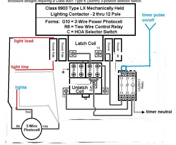 Wiring Diagram For Latching Contactor Latching Lighting Contactor